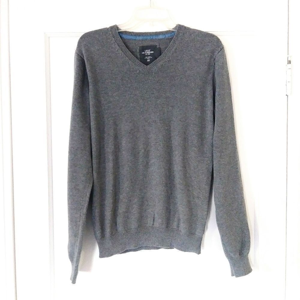 H&M Grey Vneck Sweater 